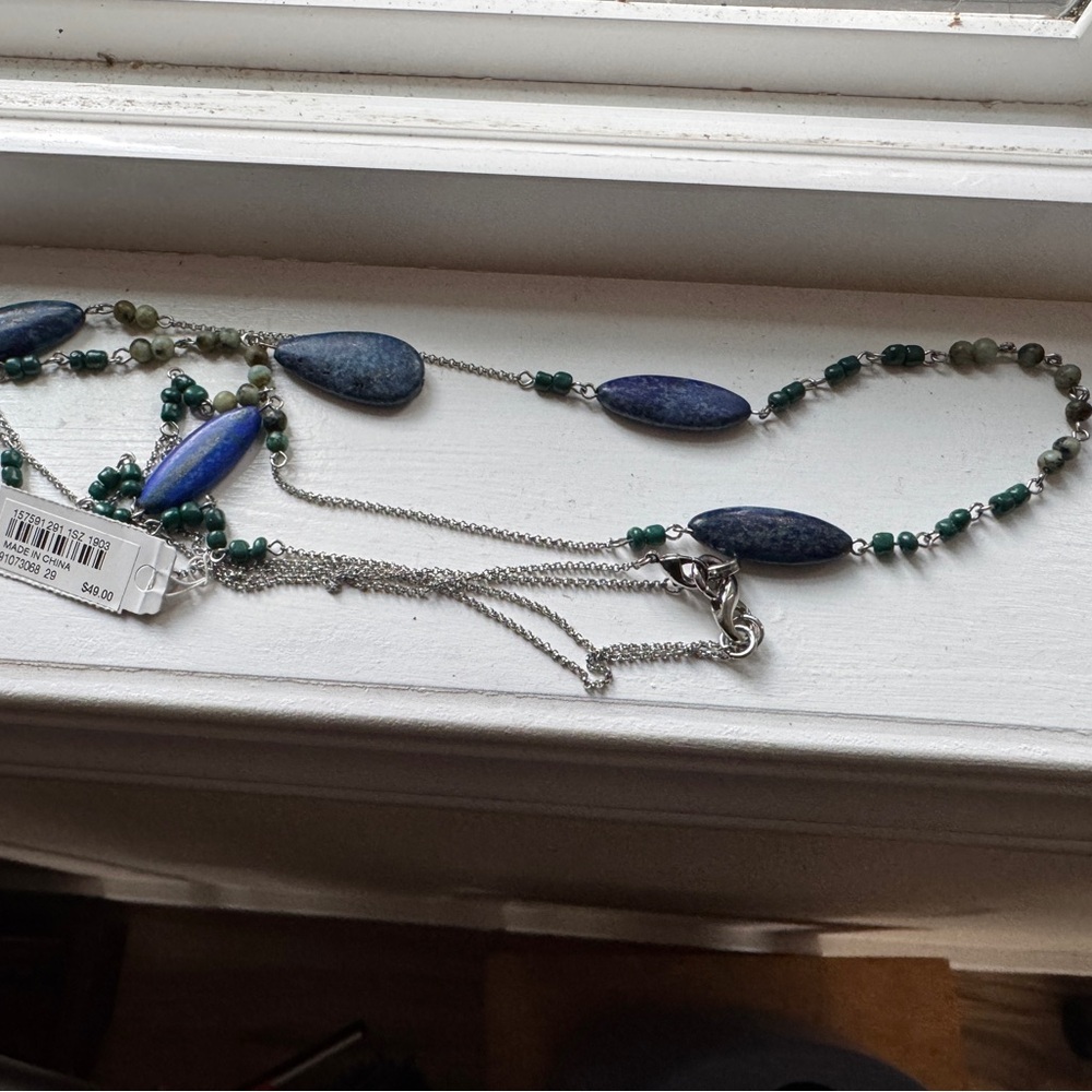 J. Jill blue Elegant Blue three in one Necklace - Picture 2 of 7